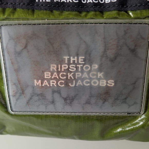 Marc Jacobs Glossy Olive Green Ripstop Backpack - Picture 3 of 6